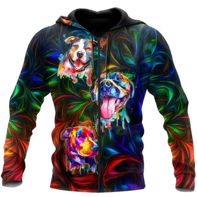 Colorful American Pit Bull Terrier Unisex Shirts JJW13102005