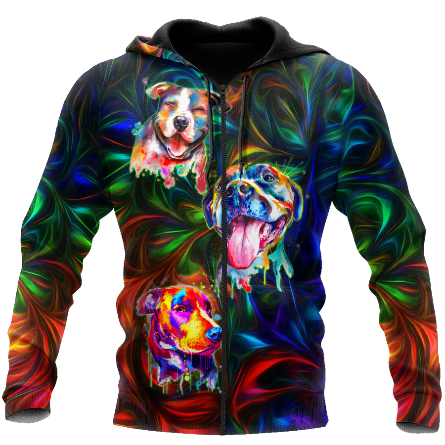 Colorful American Pit Bull Terrier Unisex Shirts JJW13102005