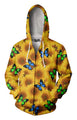 3D All Over Printing Butterfly Garden And Sunflowers Hoodie-Apparel-Phaethon-Zip-S-Vibe Cosy™