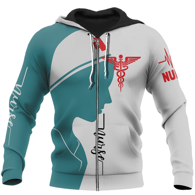 Beautiful Nurse 3D All Over Printed Shirts For Men and Women-Apparel-TT-Zipped Hoodie-S-Vibe Cosy™