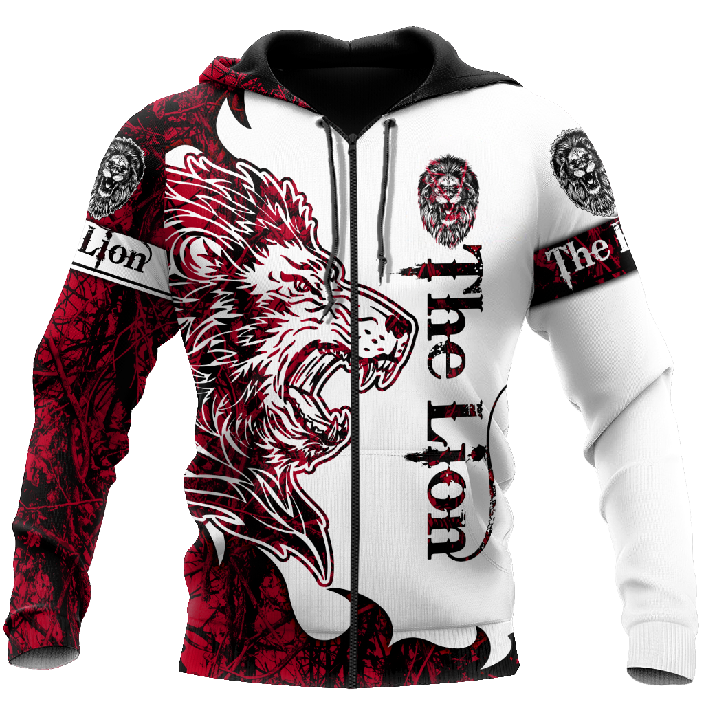 The Red Lion Tattoo Over Printed Hoodie