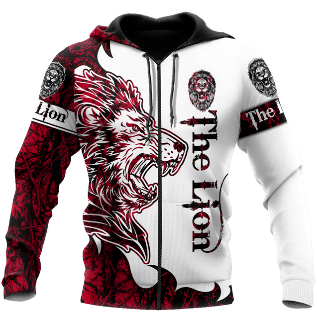 The Red Lion Tattoo Over Printed Hoodie