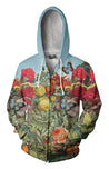 All Over Printing Butterfly Garden Hoodie-Apparel-Phaethon-Zip-S-Vibe Cosy™