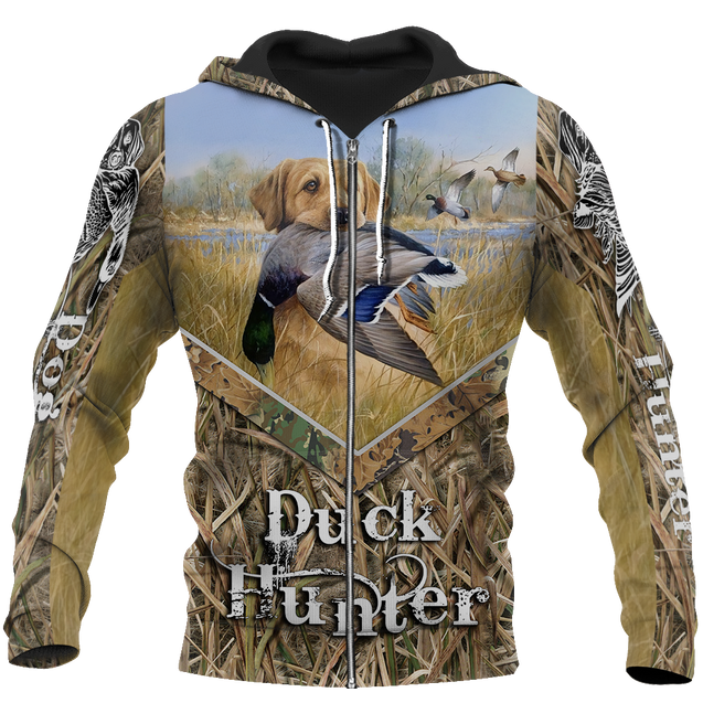 Mallard Duck Hunting 3D All Over Printed Shirts for Men and Women JJ20112-Apparel-TT-Zipped Hoodie-S-Vibe Cosy™