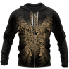 New Zealand Maori Hoodie, Wairua Tattoo Turtle Pullover Hoodie - Gold JJ150101 PL-Apparel-PL8386-Zipped Hoodie-S-Vibe Cosy™