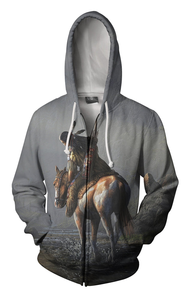 3D All Over Printing Horse By The Stream Shirts-Apparel-Phaethon-Zip-S-Vibe Cosy™