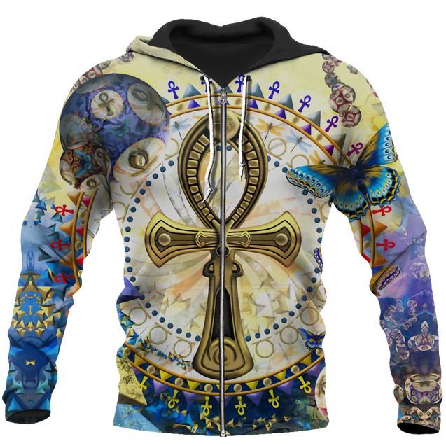 3D All Over Printed Ankh Egypt Hoodie Clothes JJ120203-Apparel-MP-Zipped Hoodie-S-Vibe Cosy™