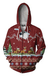 All Over Print Red Horse-Apparel-Phaethon-Zip-S-Vibe Cosy™