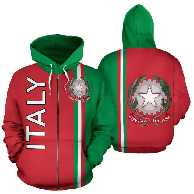 Italy All Over Hoodie - Straight Version-Apparel-PL8386-Hoodie-S-Vibe Cosy™