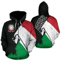 Italy Special Grunge Flag Zip-Up Hoodie-Apparel-PL8386-Zipped Hoodie-S-Vibe Cosy™