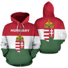 Hungary Flag and Coat of Arms-Apparel-PL8386-Zipped Hoodie-S-Vibe Cosy™