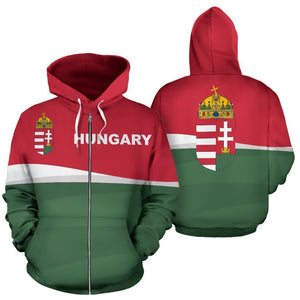 Hungary Zip Up Hoodie-Apparel-PL8386-Zipped Hoodie-S-Vibe Cosy™