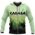 3D All Over Printed Canada Animal Hoodie PL121-Apparel-PL8386-Zipped Hoodie-S-Vibe Cosy™