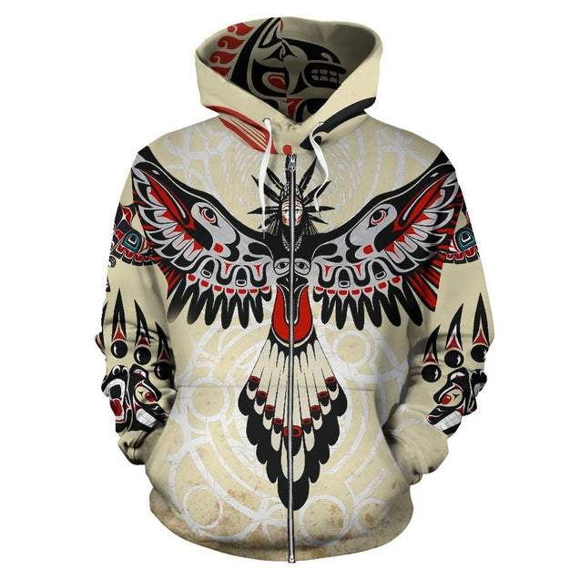 Native American Special Version Hoodie PL132-Apparel-PL8386-Zipped Hoodie-S-Vibe Cosy™