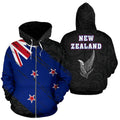 New Zealand Flag Silver Fern Maori Hoodie - 01 PL137-Apparel-PL8386-Zipped Hoodie-S-Vibe Cosy™