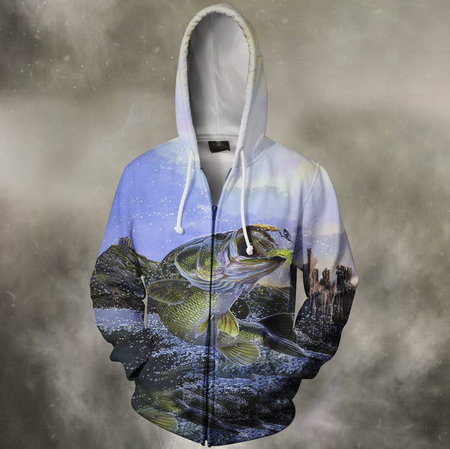 3D All Over Printing Bass Fishing Shirt-Apparel-Phaethon-Zip-S-Vibe Cosy™