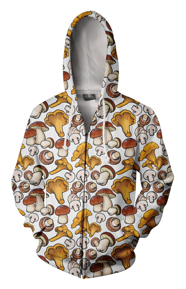 All Over Printing yellow Mushroom Shirt-Apparel-Phaethon-Zip-S-Vibe Cosy™