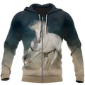 3D Beautiful White Horse Shirt - Winter Set for Men and Women JJ051206-Apparel-NNK-Zipped Hoodie-S-Vibe Cosy™