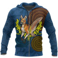 We are one Koori and Australia all over shirt for men and women blue TR030402-Apparel-Huyencass-Zipped Hoodie-S-Vibe Cosy™