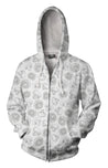 3D All Over Printing White Mushroom Shirt-Apparel-Phaethon-Zip-S-Vibe Cosy™