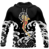 Koi Fish Black Hoodie HC3703 - Amaze Style™-Apparel