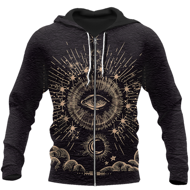 Alchemy Sun And Moon 3D All Over Printed Shirts Hoodie JJ140104-Apparel-MP-Zipped Hoodie-S-Vibe Cosy™