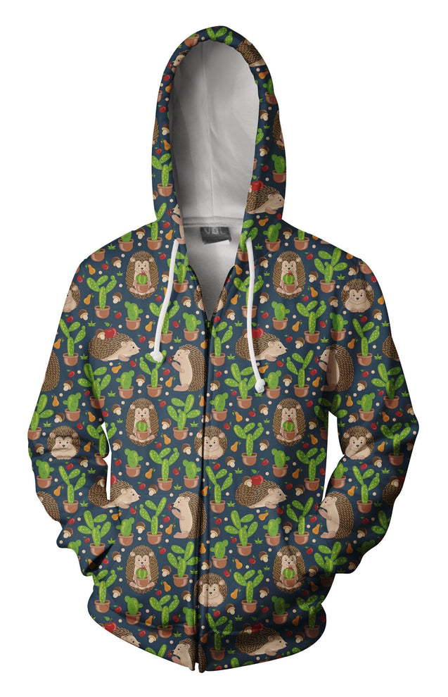 3D All Over Printing Scarlet Hedgehog And Cactus Shirt-Apparel-NTH-Zip-S-Vibe Cosy™