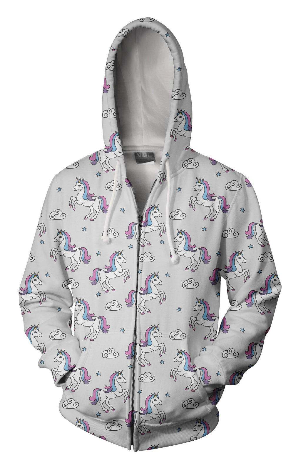3D All Over Cute Unicorn and Rainbow Hoodie-Apparel-Phaethon-Zipped Hoodie-S-Vibe Cosy™