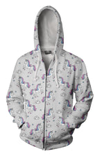 3D All Over Cute Unicorn and Rainbow Hoodie-Apparel-Phaethon-Zipped Hoodie-S-Vibe Cosy™