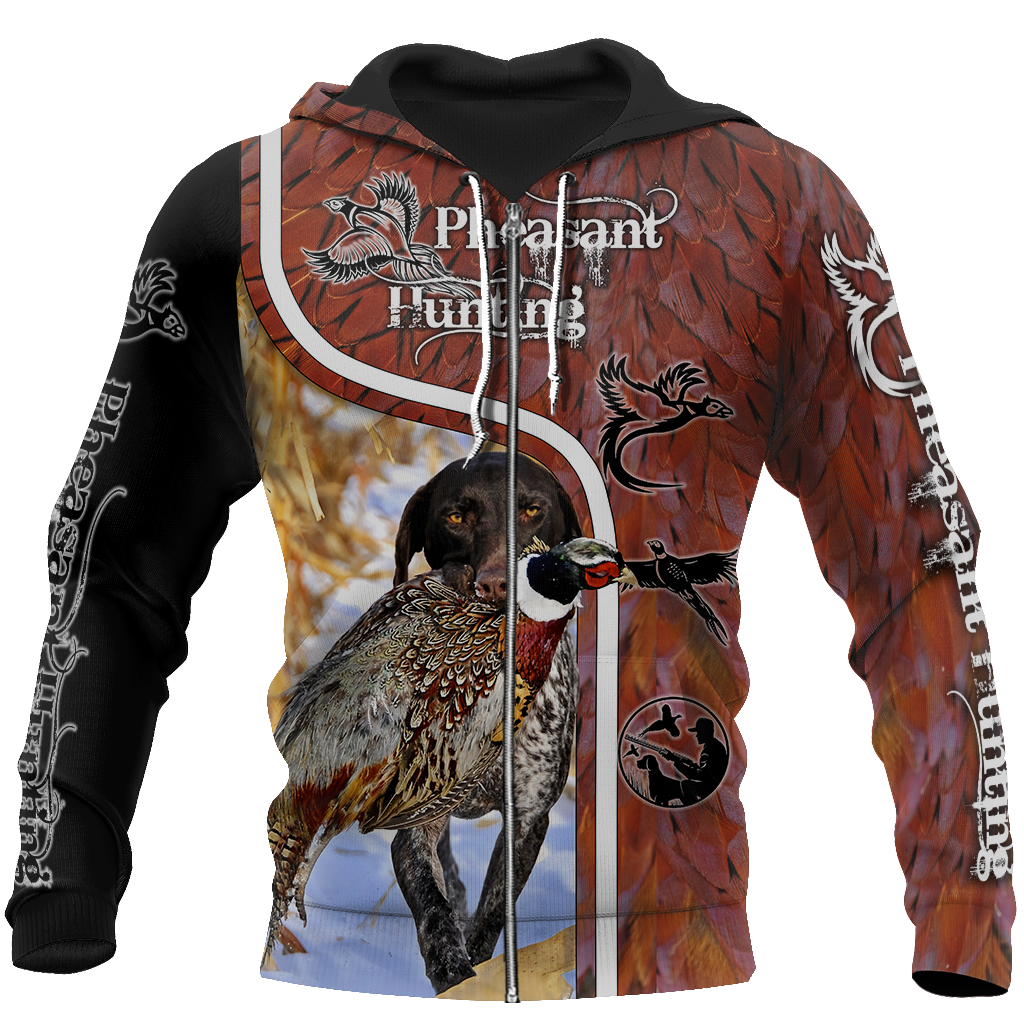 Pheasant Hunting 3D All Over Printed Shirts For Men And Women JJ100102-Apparel-MP-Zipped Hoodie-S-Vibe Cosy™