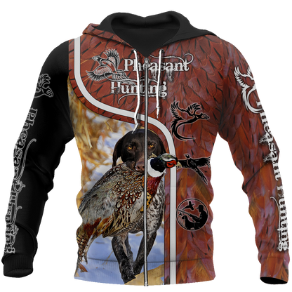 Pheasant Hunting 3D All Over Printed Shirts For Men And Women JJ100102-Apparel-MP-Zipped Hoodie-S-Vibe Cosy™