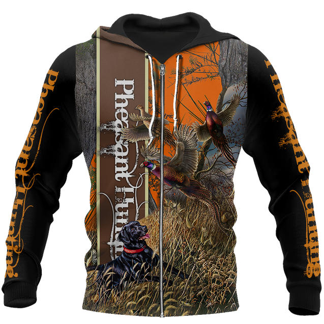 Pheasant Hunting 3D All Over Printed Shirts Hoodie For Men And Women JJ070102-Apparel-MP-Zipped Hoodie-S-Vibe Cosy™