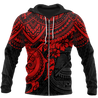 American Samoa Polynesian Hoodie Red Turtle JJ300102 PL-Apparel-PL8386-Zipped Hoodie-S-Vibe Cosy™