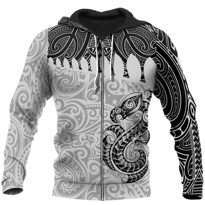 Aotearoa Maori manaia 3d all over printed shirt and short for man and women JJ030201 PL-Apparel-PL8386-Zipped Hoodie-S-Vibe Cosy™