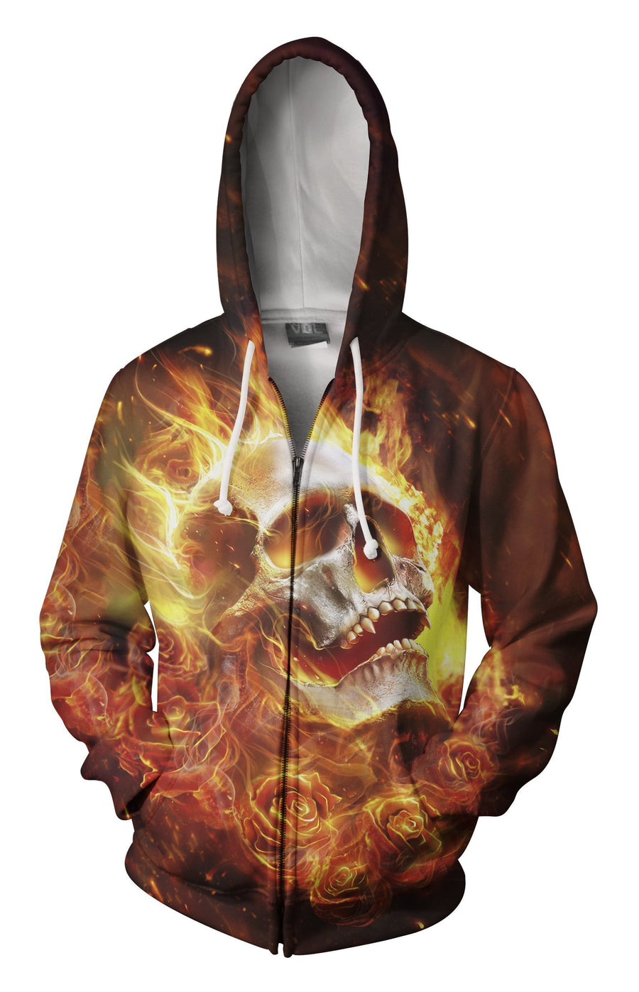 3D All Over Printing Skull Fire Hoodie-Apparel-Phaethon-Hoodie-S-Vibe Cosy™
