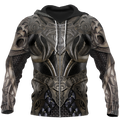 3D Printed Hoodie Chainmail Knight Armor Clothes JJ060304-Apparel-MP-zip-up hoodie-S-Vibe Cosy™