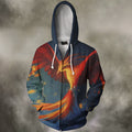 Fire Beast Phoenix 3D All Over Printing-Apparel-Phaethon-Zip-S-Vibe Cosy™