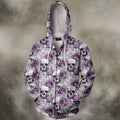 3D All Over Print Skull And Violet flower Shirts-Apparel-Phaethon-Zip-S-Vibe Cosy™