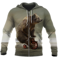 Bear cycling 3D all over printer shirts for man and women JJ241202 PL-Apparel-PL8386-zip-up hoodie-S-Vibe Cosy™