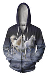 3D All Over Printing White Horse Shirt-Apparel-Phaethon-Zip-S-Vibe Cosy™