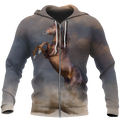Beautiful Horse Shirt - Winter Set for Men and Women JJ051210-Apparel-NNK-Zipped Hoodie-S-Vibe Cosy™