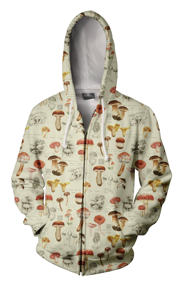 3D All Over Printing White Premium Mushroom Shirt-Apparel-Phaethon-Zip-S-Vibe Cosy™