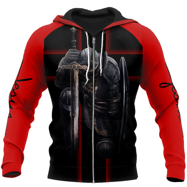 I Bow To None Other Than Lord Jesus Christ Knight Templar 3D All Over Printed Shirt Hoodie MP828 - Amaze Style™-Apparel