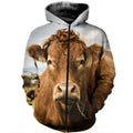 3D All Over Printed Cow-Apparel-HP Arts-ZIPPED HOODIE-S-Vibe Cosy™
