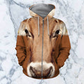 3D All Over Printed Cow Shirt-Apparel-HP Arts-ZIPPED HOODIE-S-Vibe Cosy™