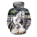 3D All Over Printed Friesian Horse Shirts-Apparel-HP Arts-ZIPPED HOODIE-S-Vibe Cosy™