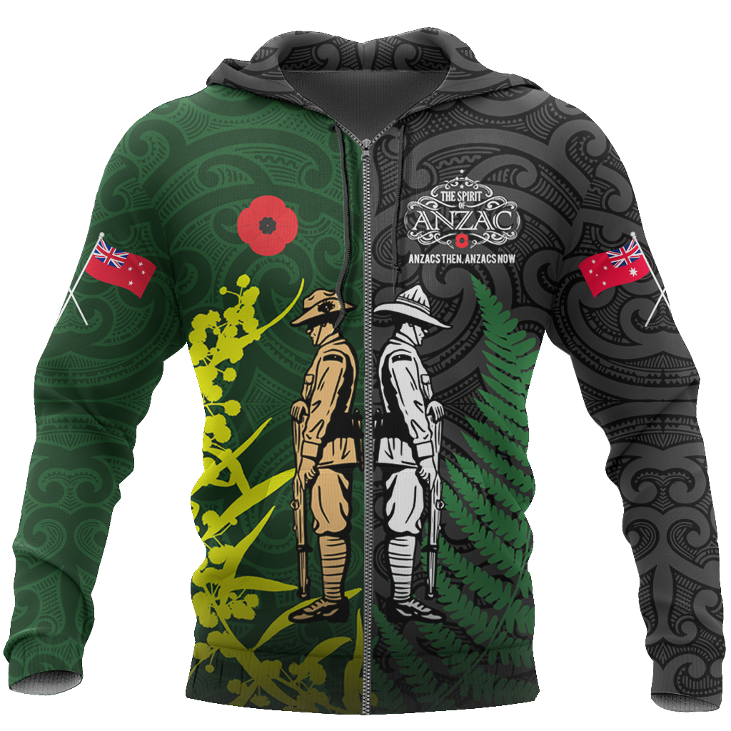 ANZAC day fern-wattle lest we forget Kiwi and Australia Soldier TR050302 - Amaze Style™-Apparel