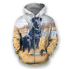 All Over Print Black Labrador-Apparel-HbArts-Zipped Hoodie-S-Vibe Cosy™