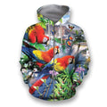 All Over Printed Parrots Shirts H405-Apparel-HbArts-Zip-Hoodie-S-Vibe Cosy™