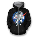 3D all over print nasa astronaut in the space-Apparel-HbArts-Zip-Hoodie-S-Vibe Cosy™